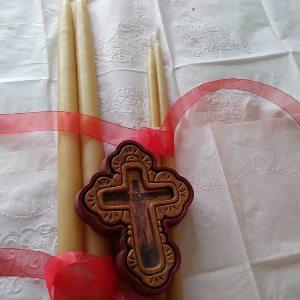 24pc BEE'S WAX church candles BLESSED GREEK ARCH BISHOH